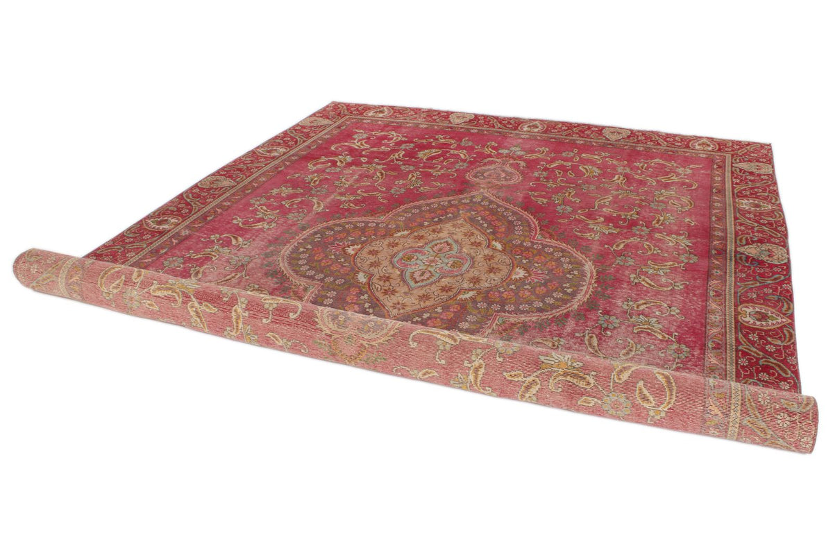 9x12 Magenta and Multicolor Modern Contemporary Rug