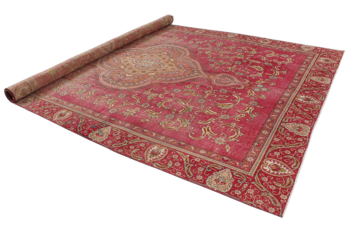 9x12 Magenta and Multicolor Modern Contemporary Rug