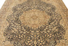 8x11 Navy and Light Brown Turkish Traditional Rug