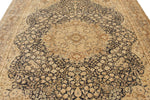 8x11 Navy and Light Brown Turkish Traditional Rug