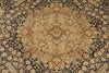 8x11 Navy and Light Brown Turkish Traditional Rug