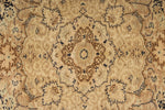 8x11 Navy and Light Brown Turkish Traditional Rug