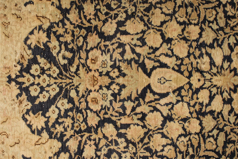 8x11 Navy and Light Brown Turkish Traditional Rug