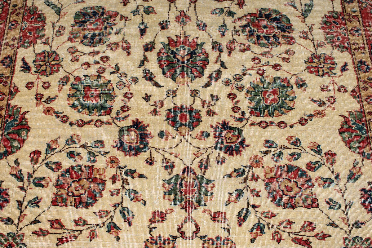 7x10 Ivory and Multicolor Modern Contemporary Rug