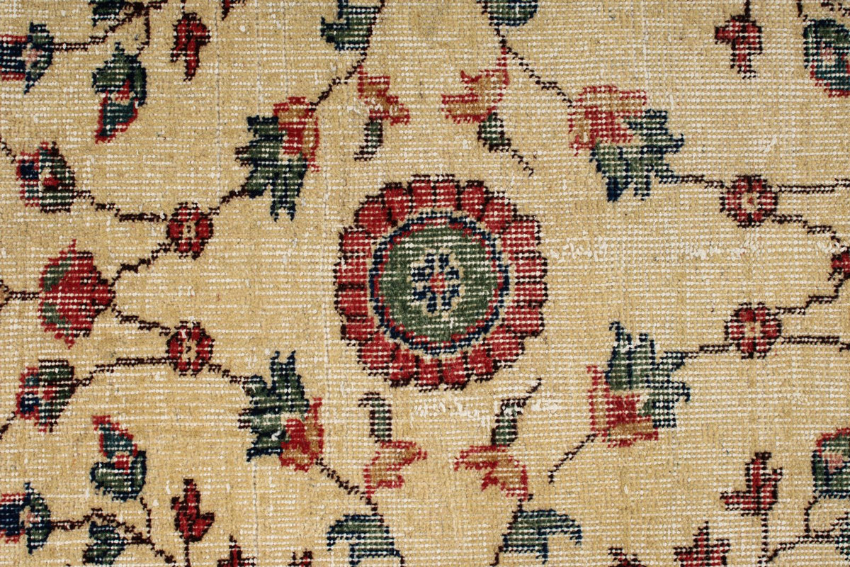 7x10 Ivory and Multicolor Modern Contemporary Rug