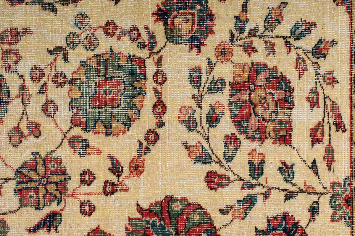 7x10 Ivory and Multicolor Modern Contemporary Rug