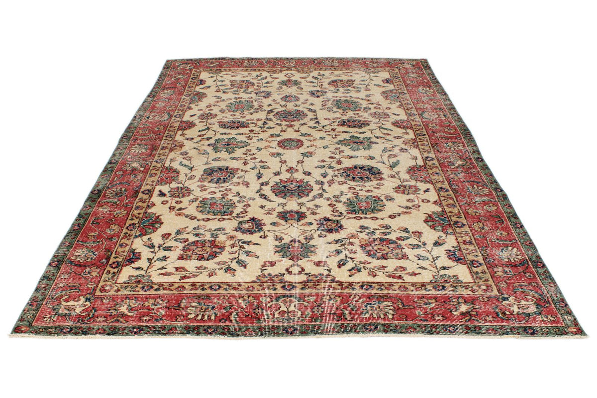 7x10 Ivory and Multicolor Modern Contemporary Rug