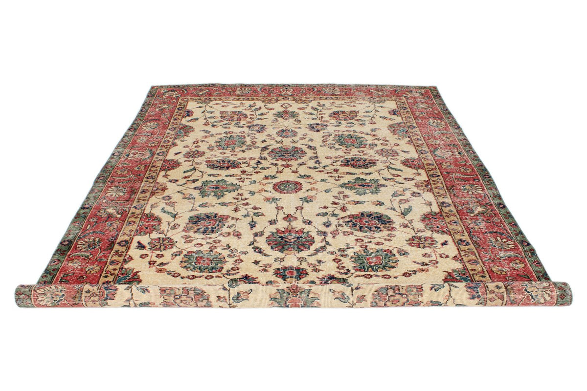 7x10 Ivory and Multicolor Modern Contemporary Rug