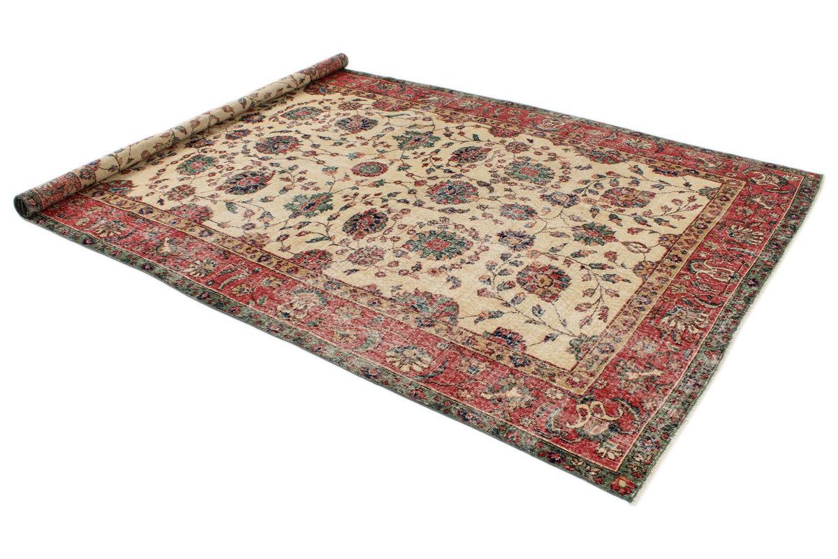 7x10 Ivory and Multicolor Modern Contemporary Rug
