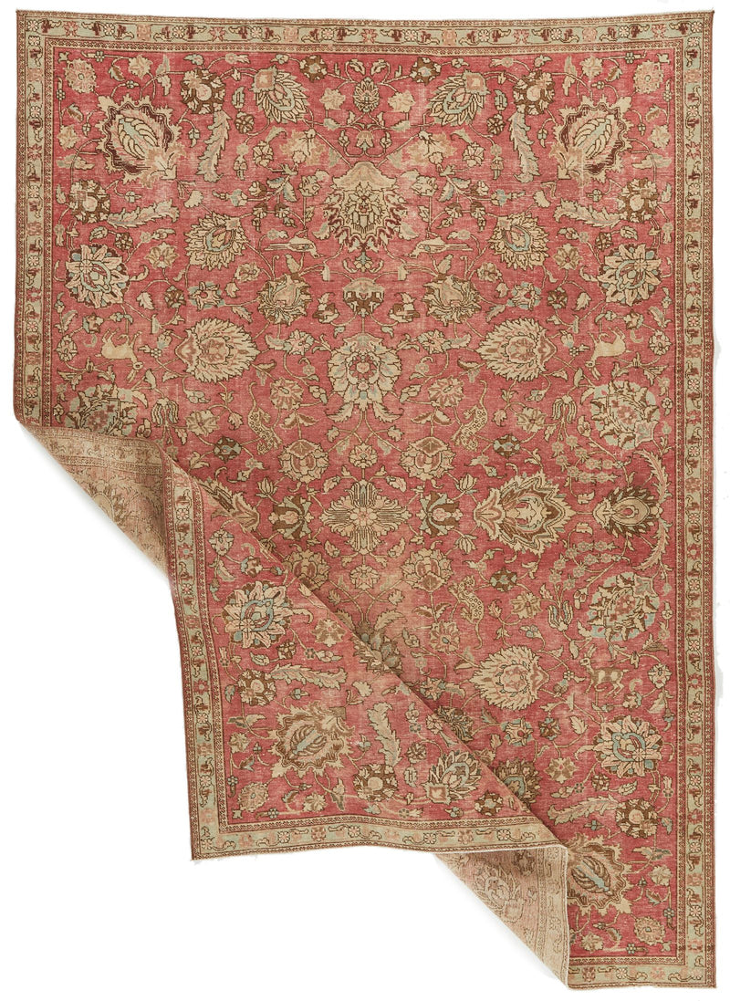 7x10 Rust and Multicolor Modern Contemporary Rug