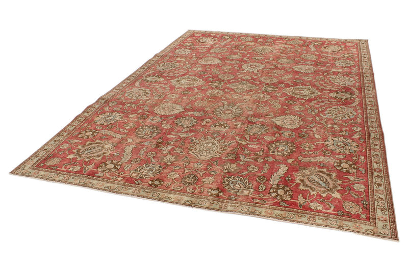 7x10 Rust and Multicolor Modern Contemporary Rug