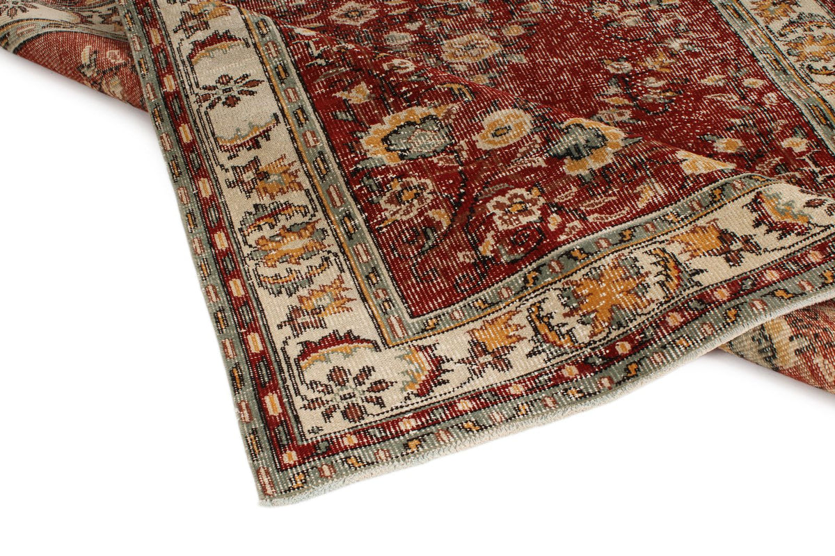 6x10 Dark Rust and Multicolor Modern Contemporary Rug