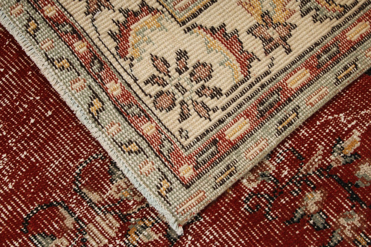 6x10 Dark Rust and Multicolor Modern Contemporary Rug