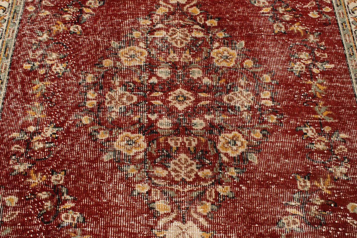6x10 Dark Rust and Multicolor Modern Contemporary Rug