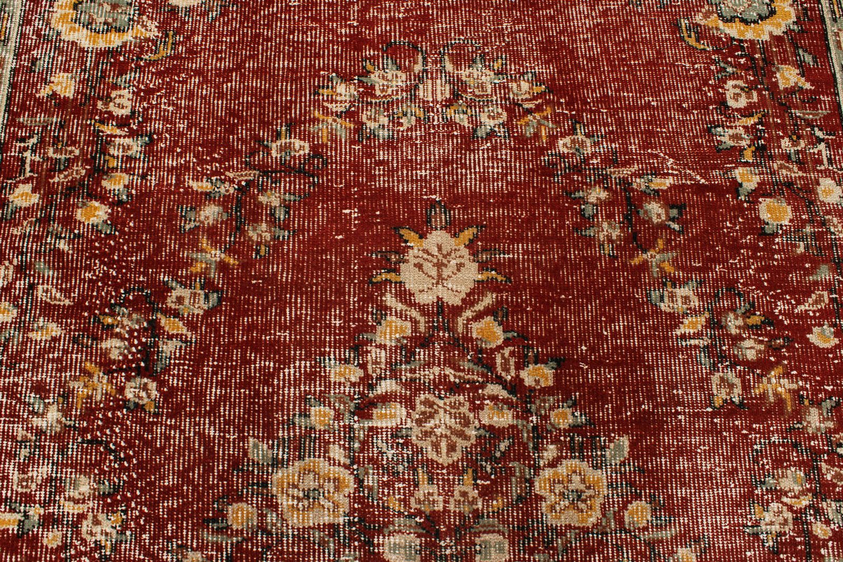 6x10 Dark Rust and Multicolor Modern Contemporary Rug