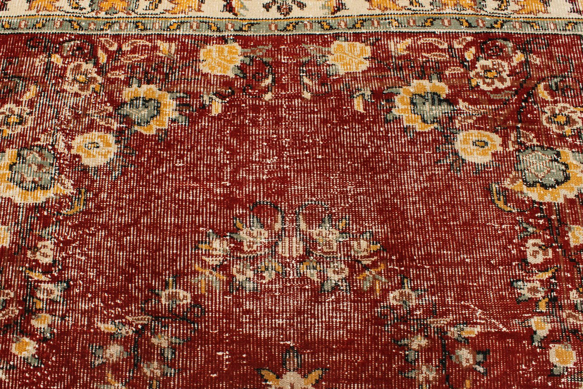 6x10 Dark Rust and Multicolor Modern Contemporary Rug