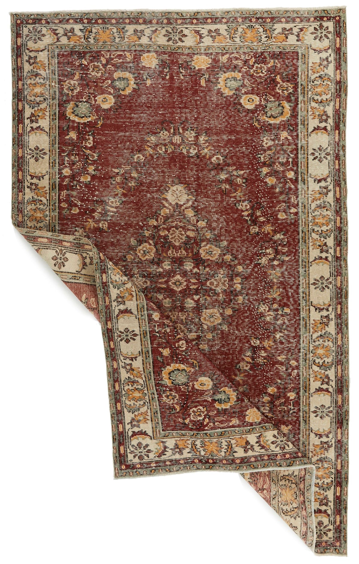 6x10 Dark Rust and Multicolor Modern Contemporary Rug