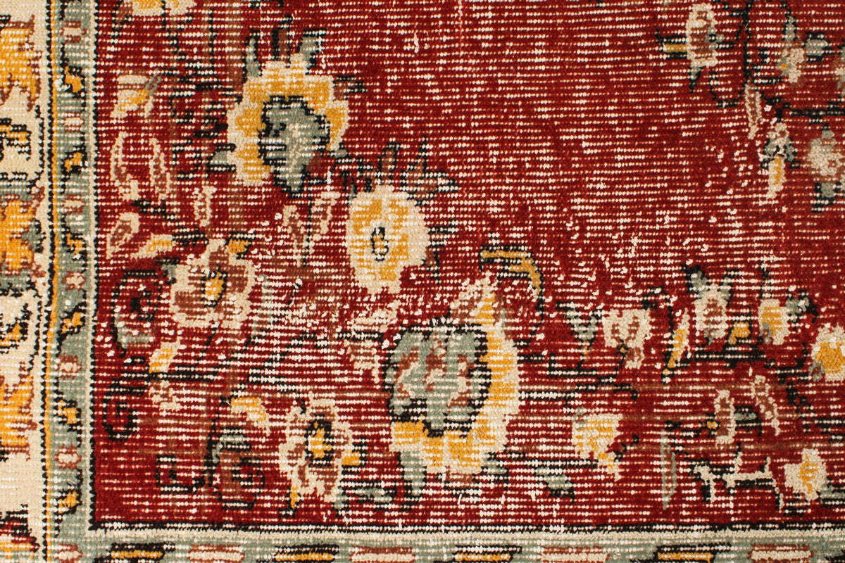 6x10 Dark Rust and Multicolor Modern Contemporary Rug