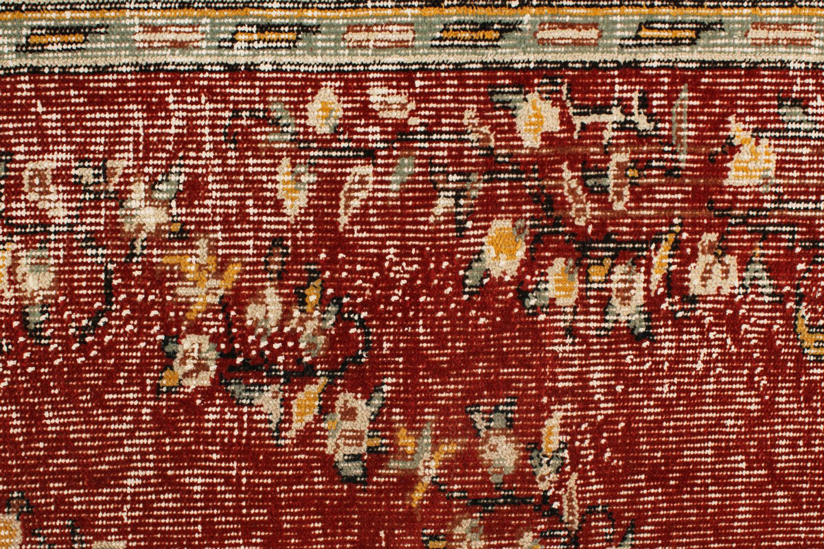 6x10 Dark Rust and Multicolor Modern Contemporary Rug
