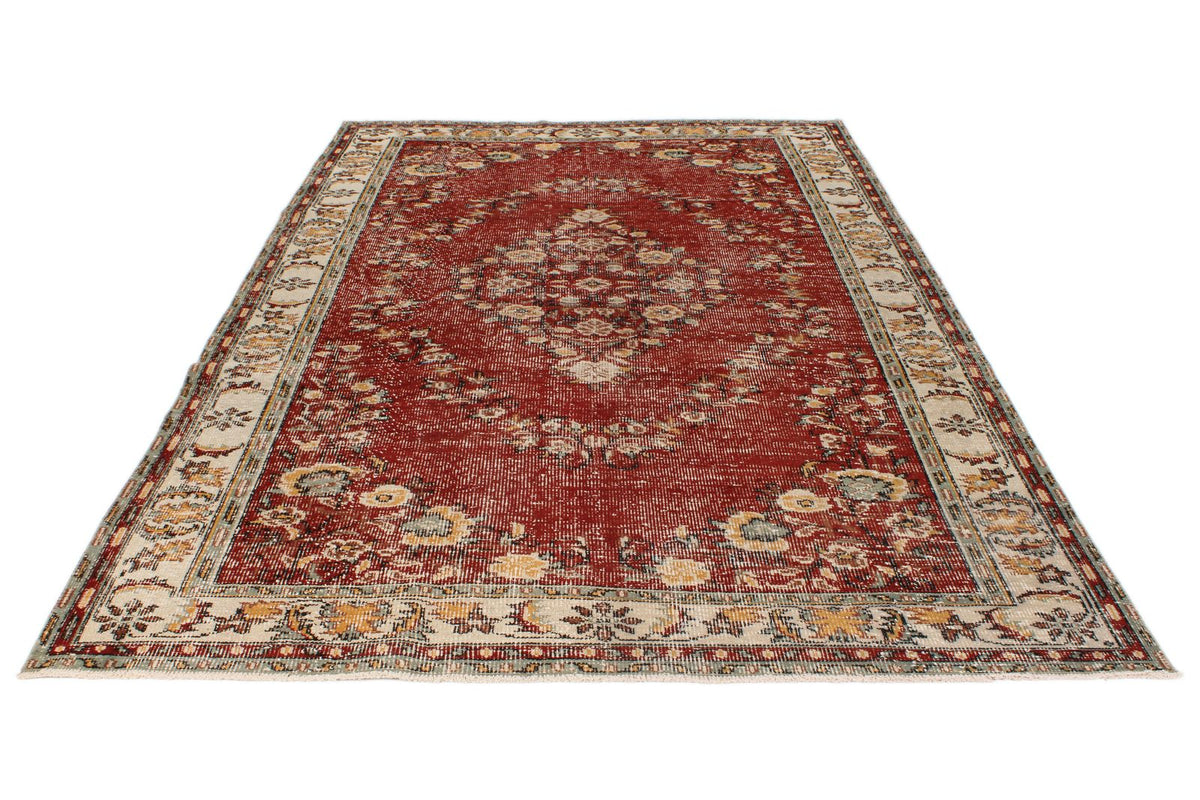 6x10 Dark Rust and Multicolor Modern Contemporary Rug