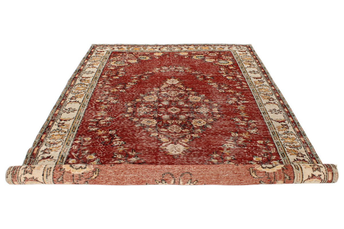 6x10 Dark Rust and Multicolor Modern Contemporary Rug