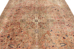 7x10 Light Peach and Light Brown Modern Contemporary Rug