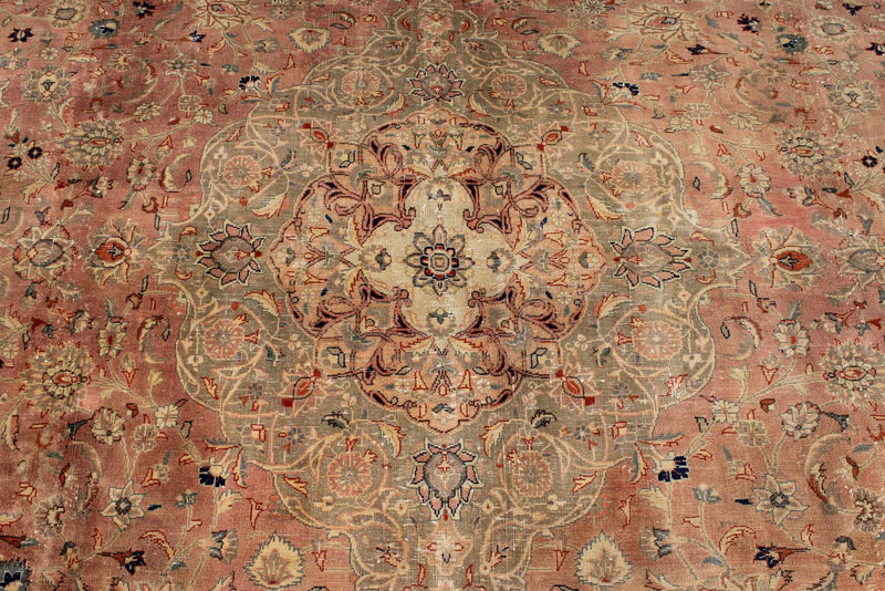 7x10 Light Peach and Light Brown Modern Contemporary Rug