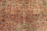 7x10 Light Peach and Light Brown Modern Contemporary Rug