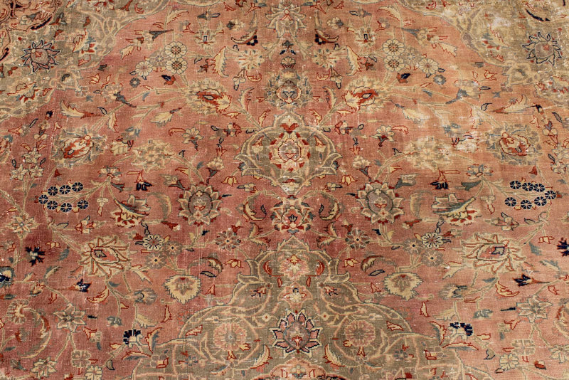 7x10 Light Peach and Light Brown Modern Contemporary Rug