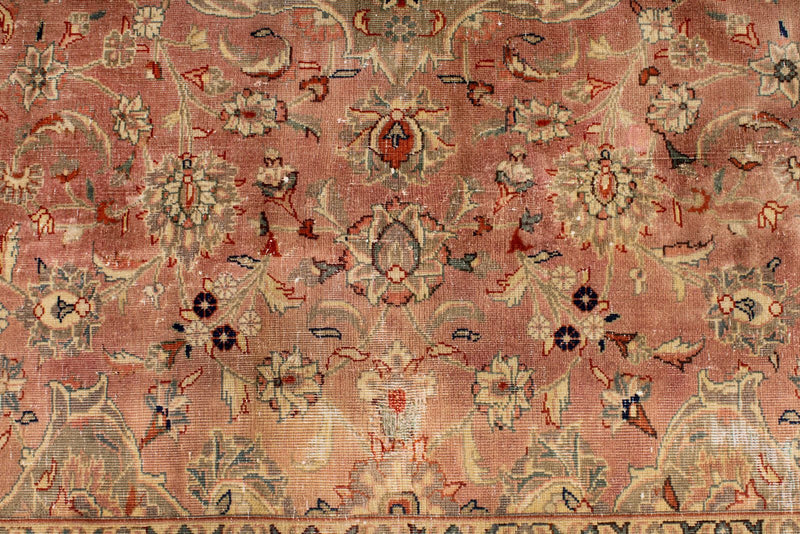 7x10 Light Peach and Light Brown Modern Contemporary Rug