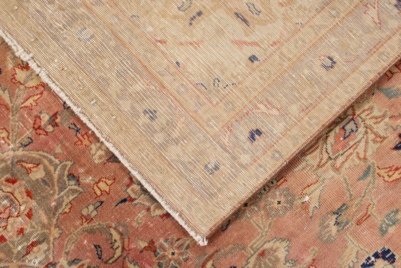7x10 Light Peach and Light Brown Modern Contemporary Rug