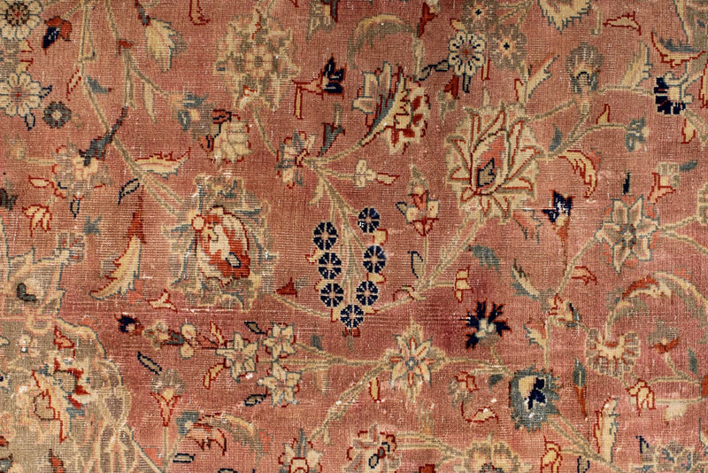 7x10 Light Peach and Light Brown Modern Contemporary Rug