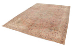 7x10 Light Peach and Light Brown Modern Contemporary Rug