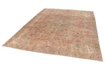 7x10 Light Peach and Light Brown Modern Contemporary Rug