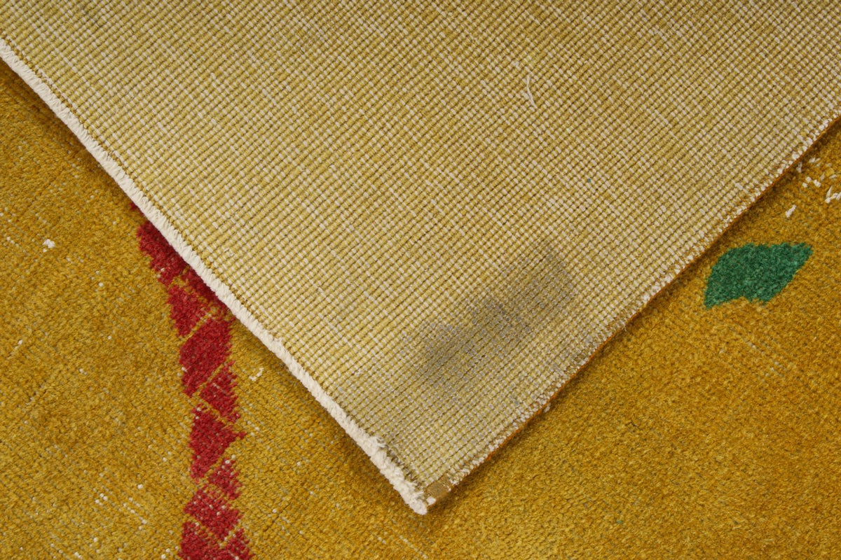 7x10 Mustard and Multicolor Turkish Anatolian Rug