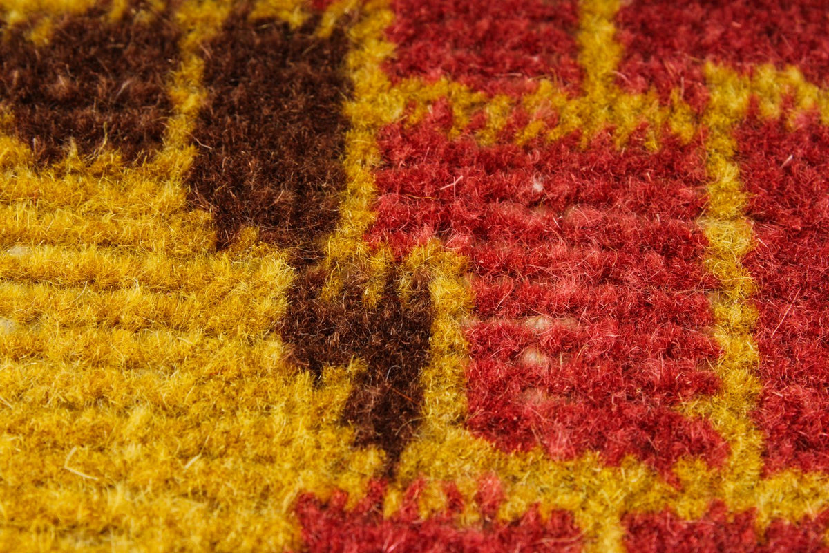 7x10 Mustard and Multicolor Turkish Anatolian Rug