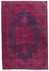 7x10 Magenta and Purple Kazak Tribal Rug