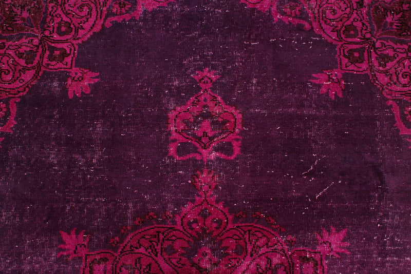 7x10 Magenta and Purple Kazak Tribal Rug