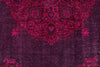 7x10 Magenta and Purple Kazak Tribal Rug