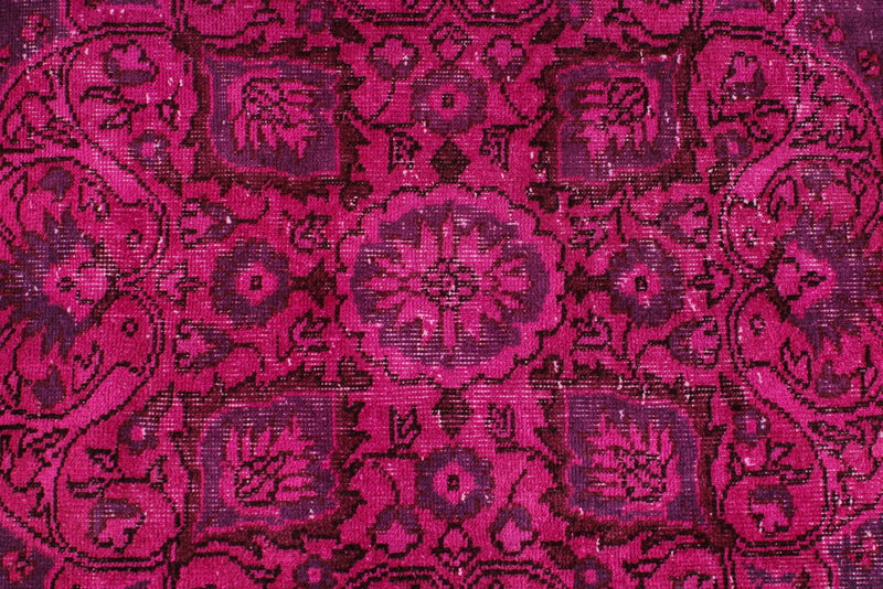 7x10 Magenta and Purple Kazak Tribal Rug