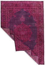 7x10 Magenta and Purple Kazak Tribal Rug