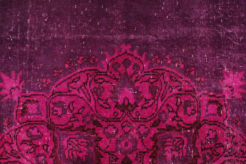 7x10 Magenta and Purple Kazak Tribal Rug