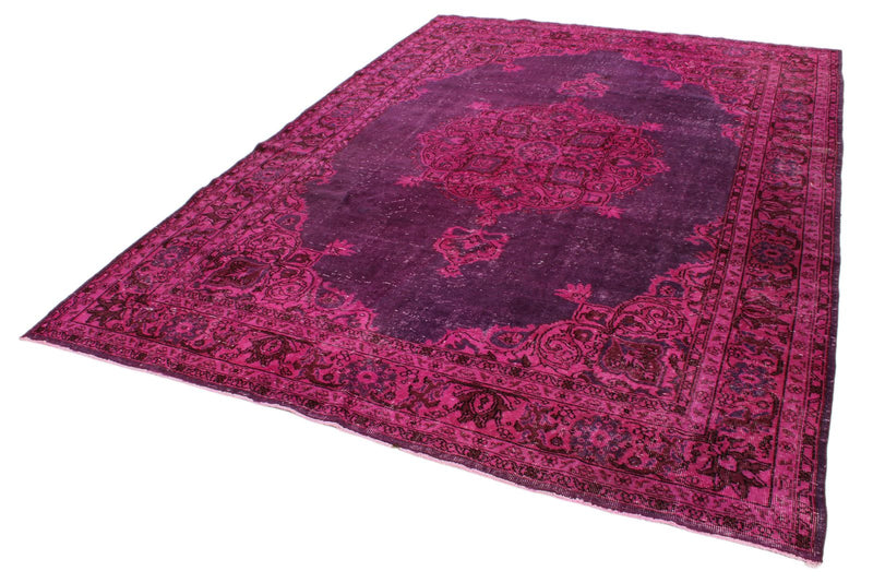 7x10 Magenta and Purple Kazak Tribal Rug