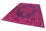 7x10 Magenta and Purple Kazak Tribal Rug