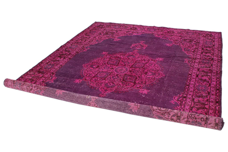 7x10 Magenta and Purple Kazak Tribal Rug