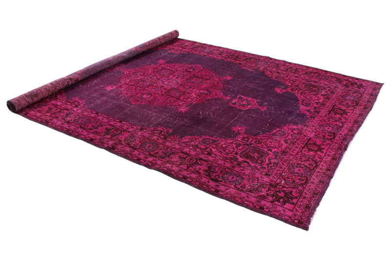 7x10 Magenta and Purple Kazak Tribal Rug