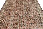 7x10 Rust and Ivory Turkish Anatolian Rug