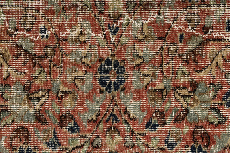 7x10 Rust and Ivory Turkish Anatolian Rug