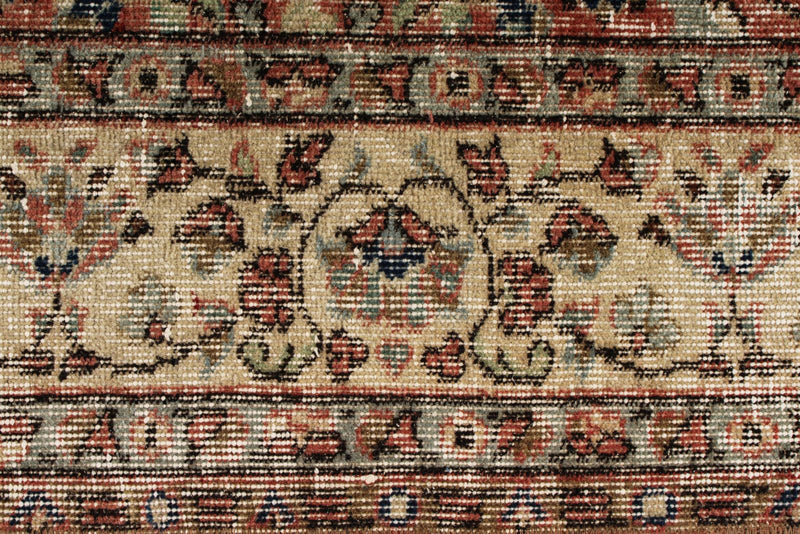 7x10 Rust and Ivory Turkish Anatolian Rug