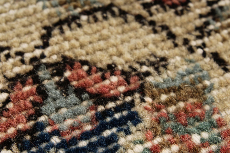 7x10 Rust and Ivory Turkish Anatolian Rug